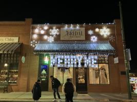 Grapevine Bridal Boutique decorated during Christmas Capital of Texas