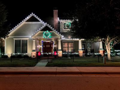 A Grapevine home decorated during Christmas Capital of Texas